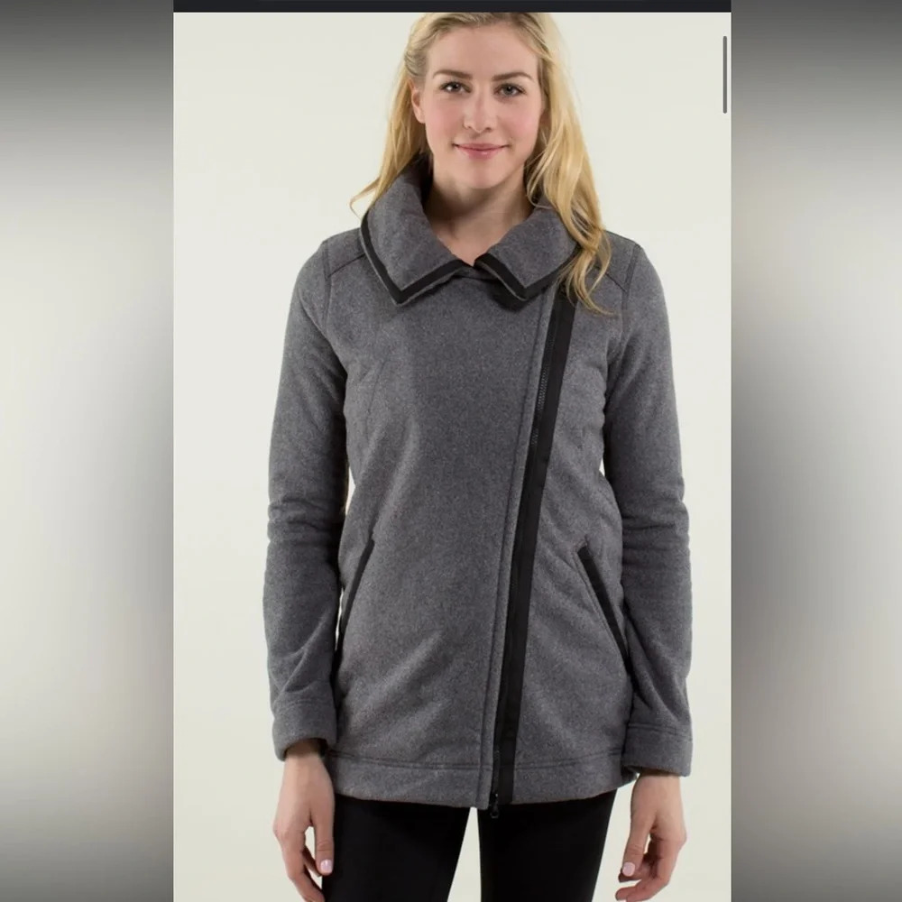 Lululemon Athletica Gray Varsity Jacket